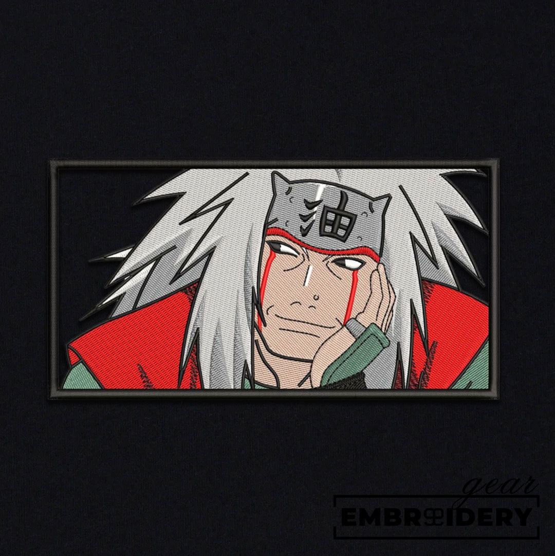 Jiraiya Naruto Anime Embroidered Design Personalized Embroidered T Shirt Sweatshirt Hoodie Clothing NRT076