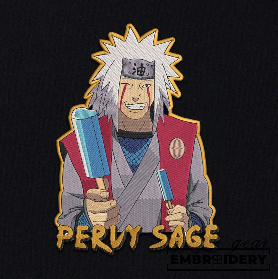 Jiraiya pervy sage Naruto Anime Embroidered Design Personalized Embroidered T Shirt Sweatshirt Hoodie Clothing NRT078