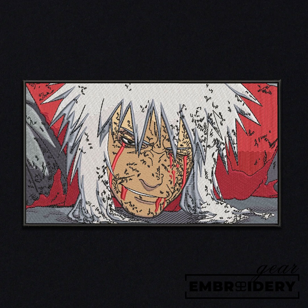 Jiraiya smile Naruto Anime Embroidered Design Personalized Embroidered T Shirt Sweatshirt Hoodie Clothing NRT080