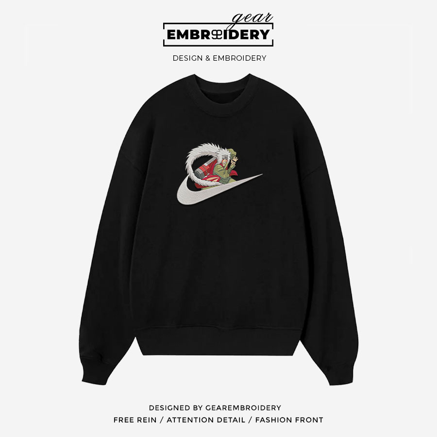 Jiraiya swoosh nike Naruto Anime Embroidered Design Personalized Embroidered T Shirt Sweatshirt Hoodie Clothing NRT081