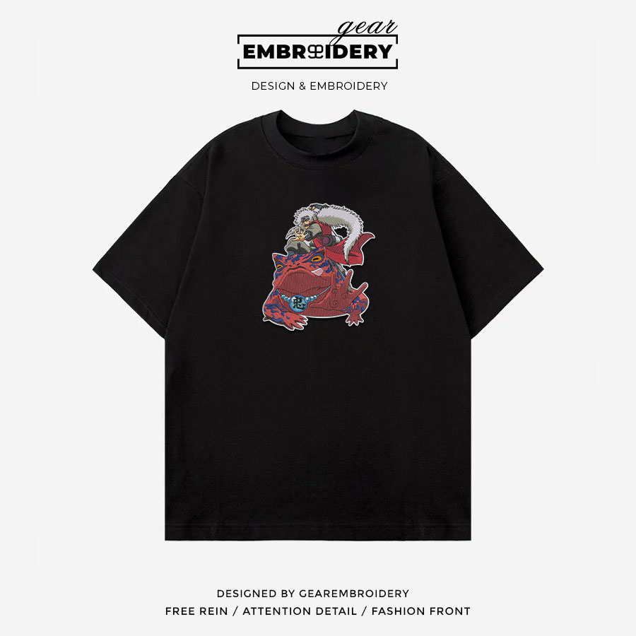 Jiraiya toad Naruto Anime Embroidered Design Personalized Embroidered T Shirt Sweatshirt Hoodie Clothing NRT084