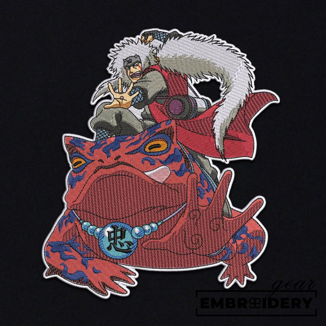 Jiraiya toad Naruto Anime Embroidered Design Personalized Embroidered T Shirt Sweatshirt Hoodie Clothing NRT084