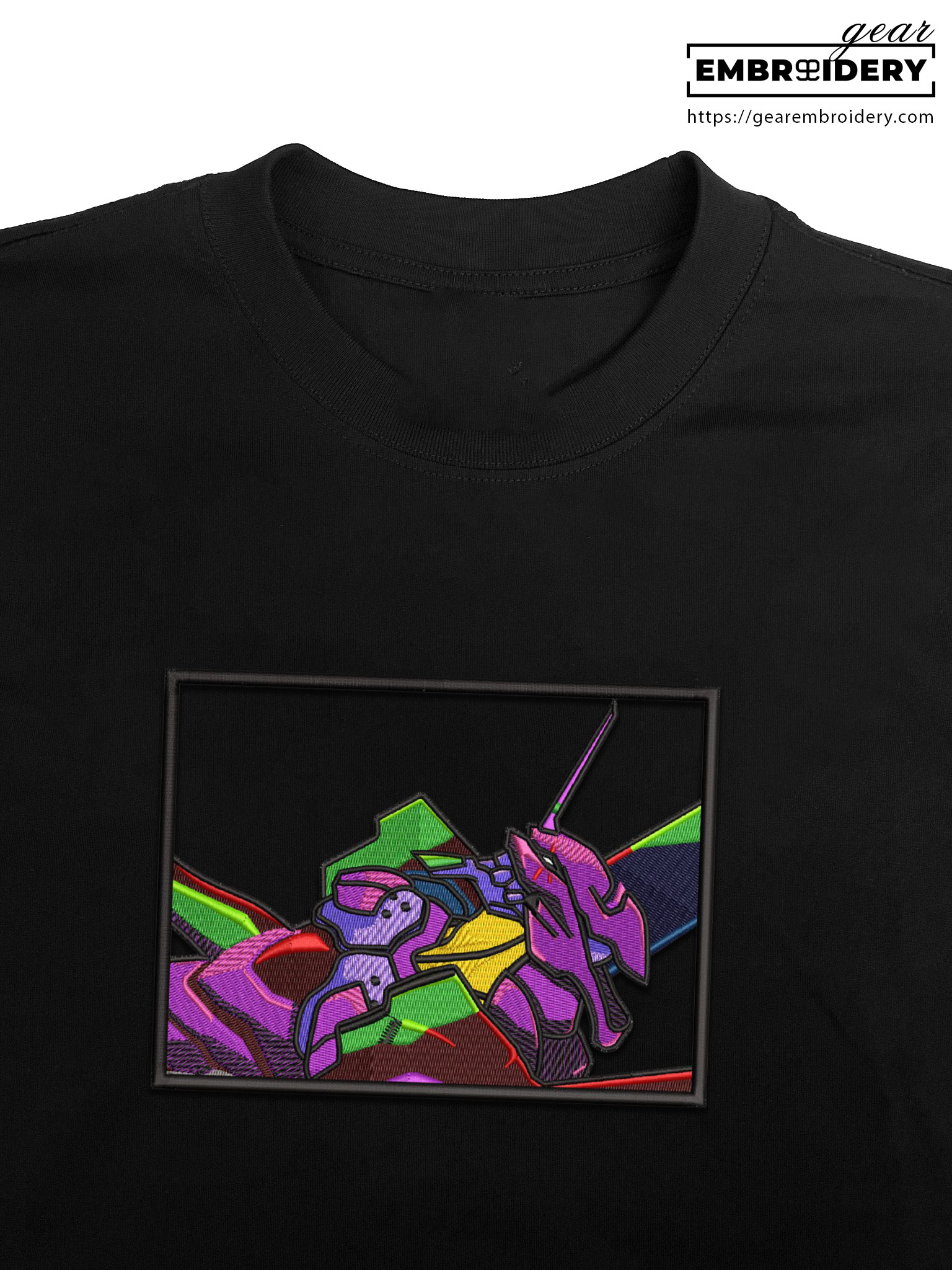 Eva 01 Neon Genesis Evangelion Anime Embroidered Design Personalized Embroidered T Shirt Sweatshirt Hoodie Clothing NGE007