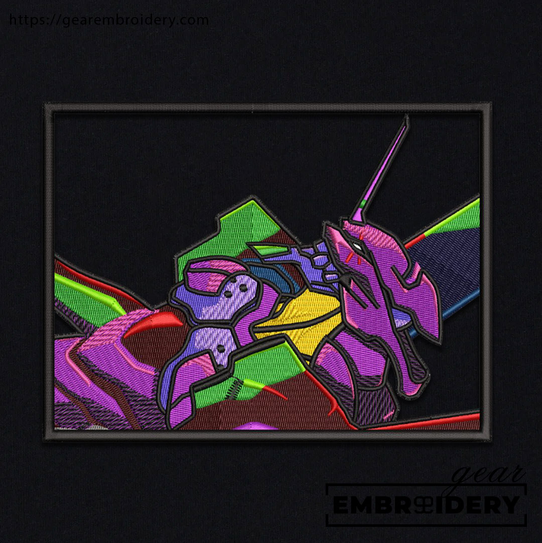 Eva 01 Neon Genesis Evangelion Anime Embroidered Design Personalized Embroidered T Shirt Sweatshirt Hoodie Clothing NGE007