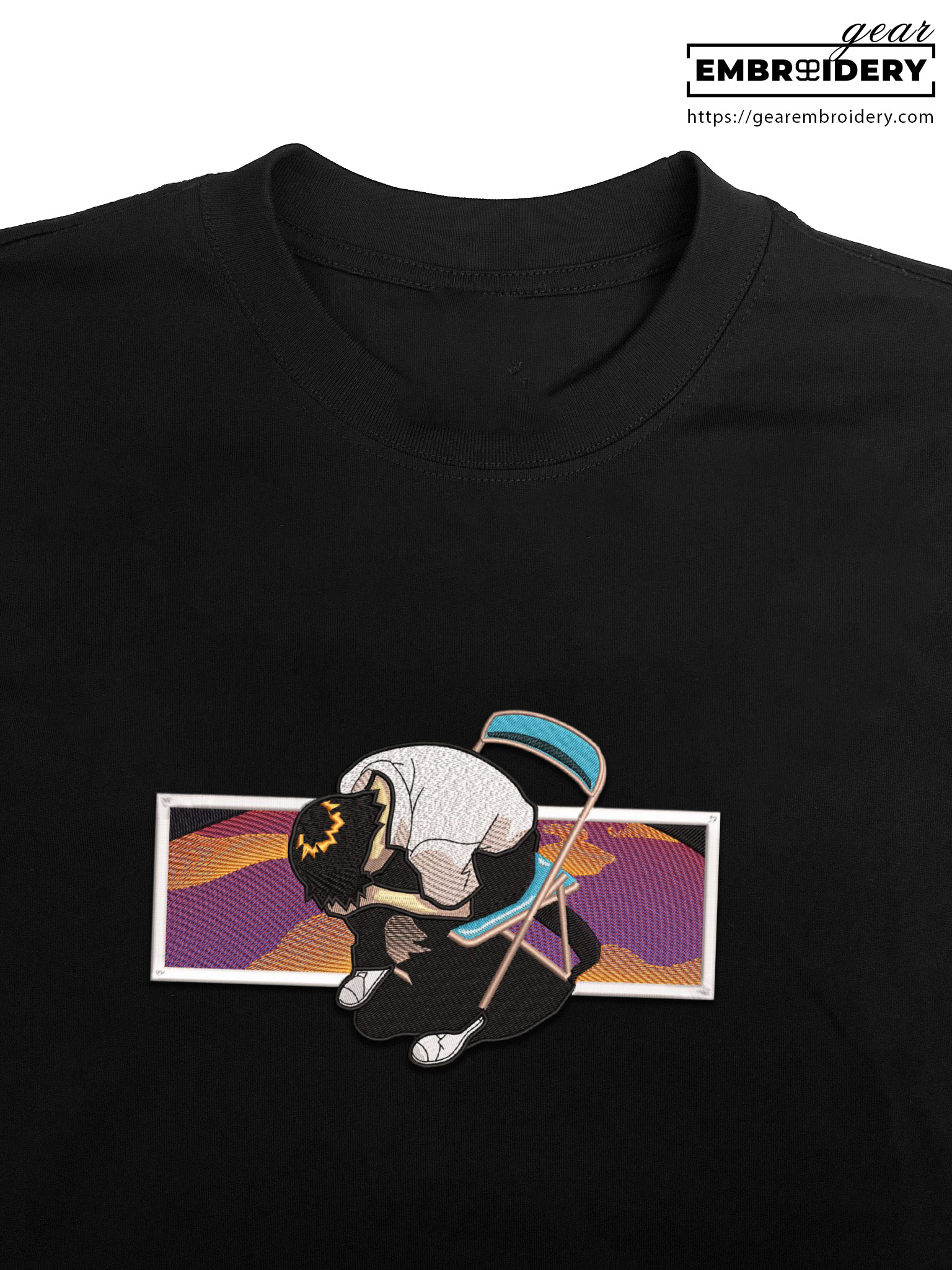 Shinji chair Neon Genesis Evangelion Anime Embroidered Design Personalized Embroidered T Shirt Sweatshirt Hoodie Clothing NGE014