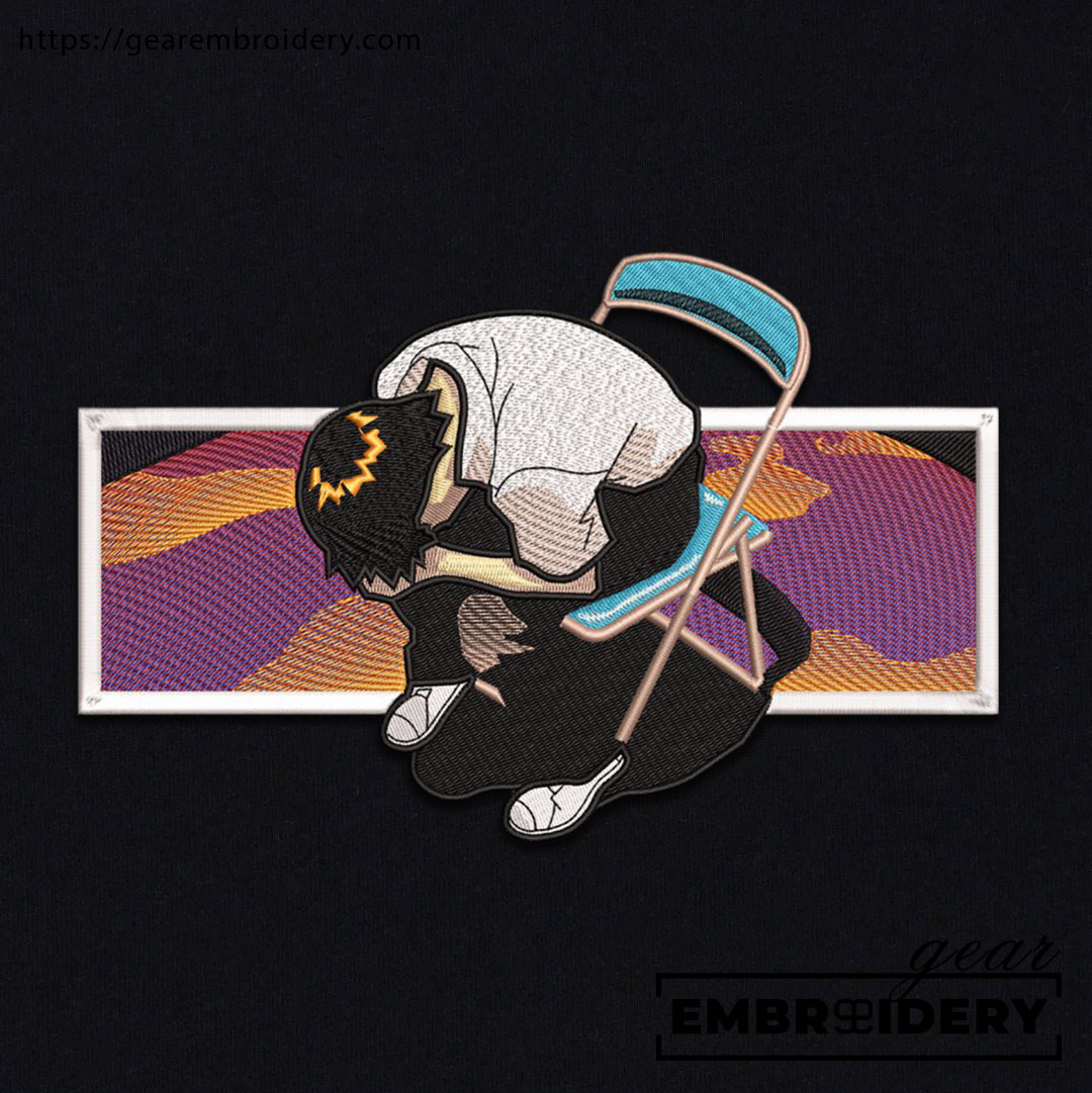 Shinji chair Neon Genesis Evangelion Anime Embroidered Design Personalized Embroidered T Shirt Sweatshirt Hoodie Clothing NGE014