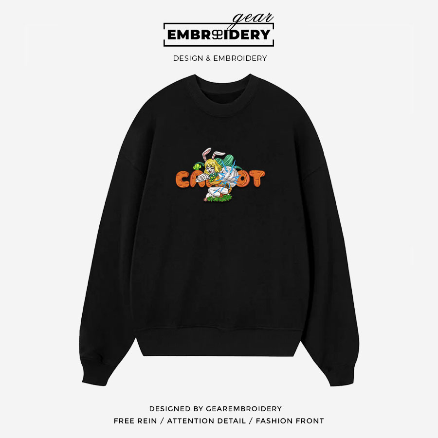 Carrot One Piece Embroidered Design Personalized Embroidered T Shirt Sweatshirt Hoodie Clothing OP0034