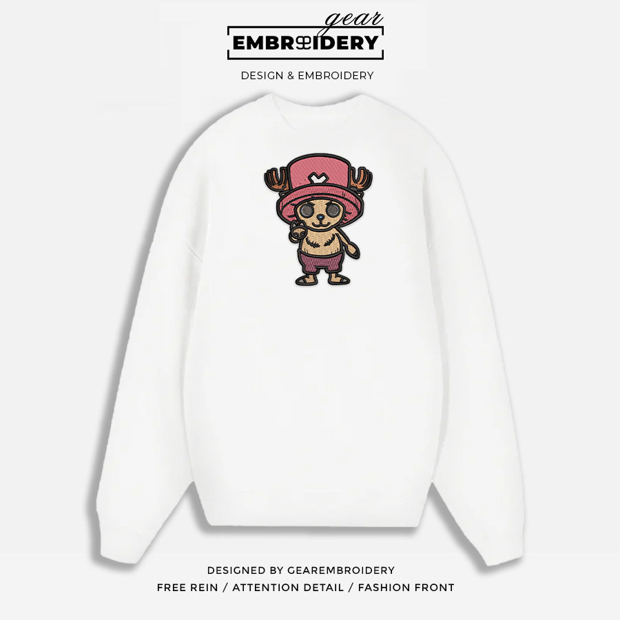 Chopper One Piece Embroidered Design Personalized Embroidered T Shirt Sweatshirt Hoodie Clothing OP0037