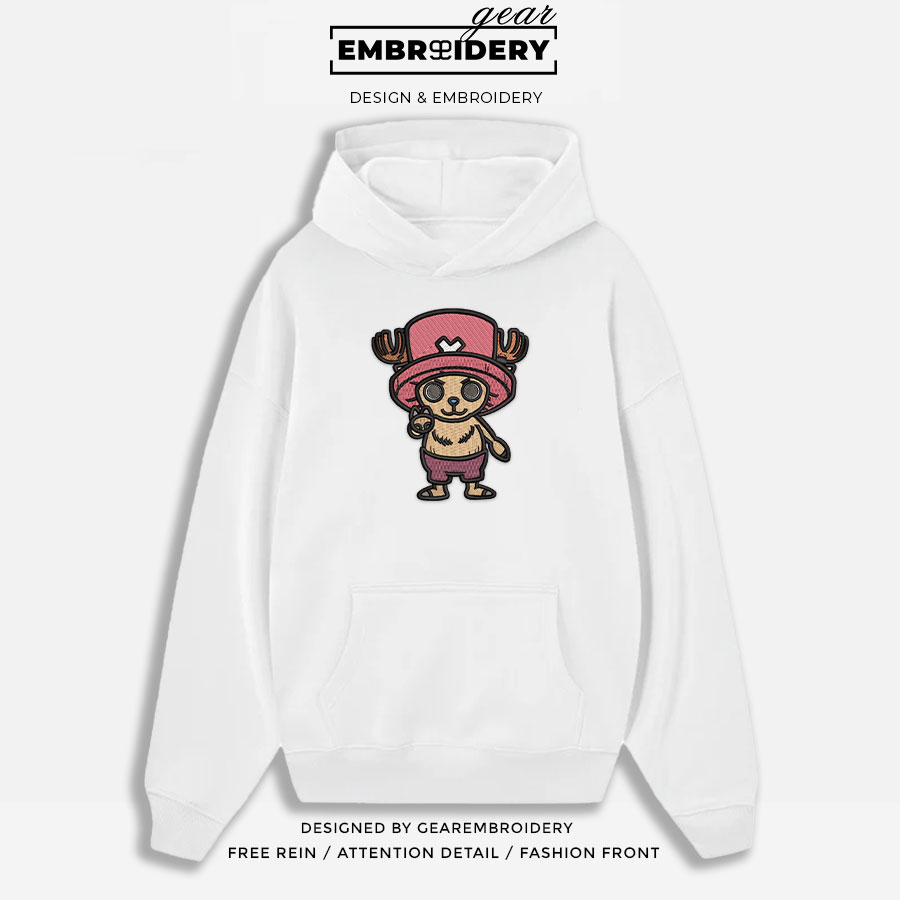 Chopper One Piece Embroidered Design Personalized Embroidered T Shirt Sweatshirt Hoodie Clothing OP0037