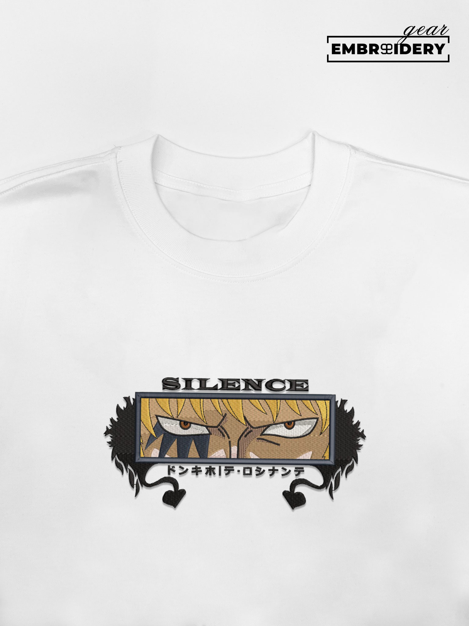 Corazon One Piece Embroidered Design Personalized Embroidered T Shirt Sweatshirt Hoodie Clothing OP0041