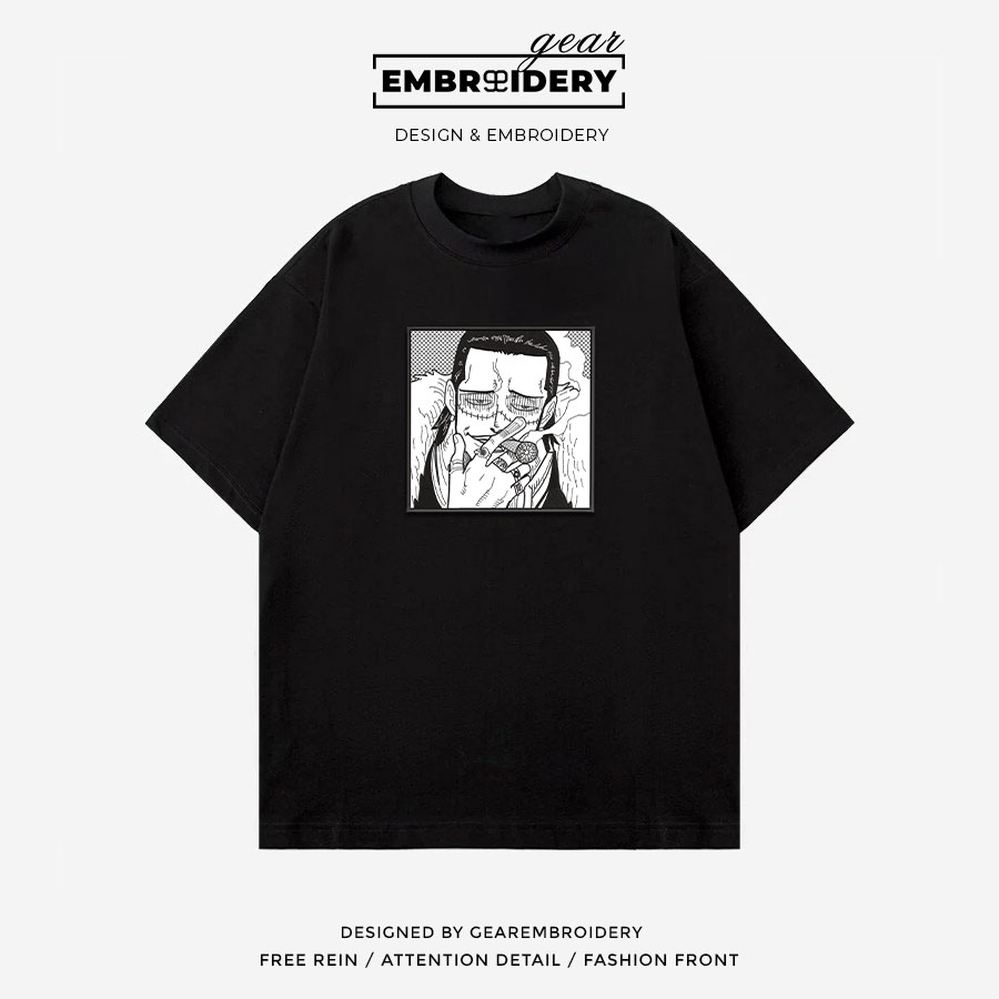 Crocodile One Piece Embroidered Design Personalized Embroidered T Shirt Sweatshirt Hoodie Clothing OP0042