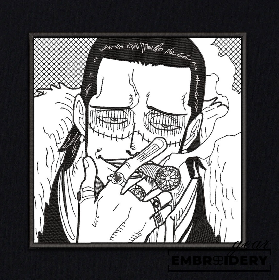 Crocodile One Piece Embroidered Design Personalized Embroidered T Shirt Sweatshirt Hoodie Clothing OP0042