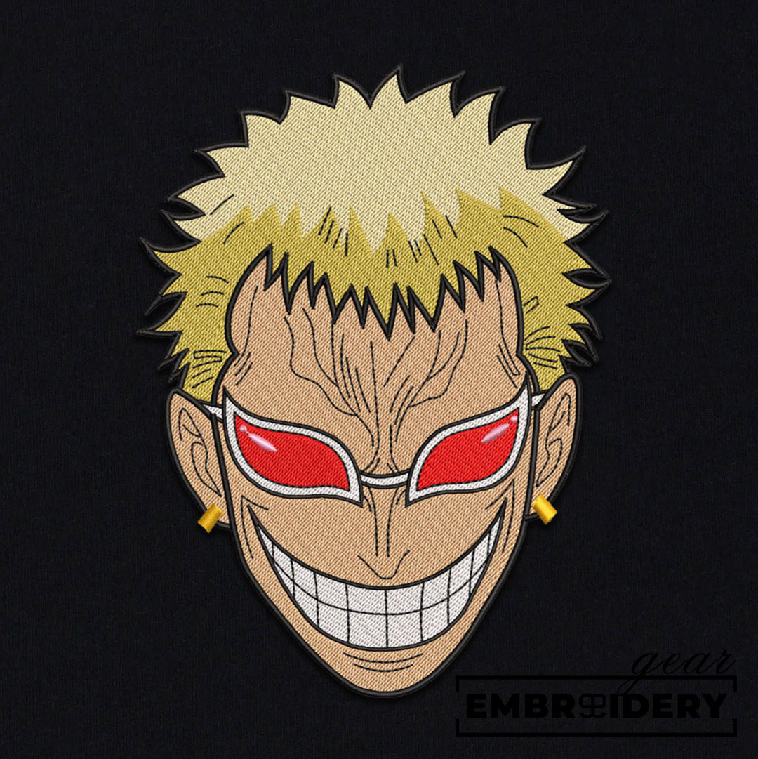 Doflamingo face One Piece Embroidered Design Personalized Embroidered T Shirt Sweatshirt Hoodie Clothing OP0047