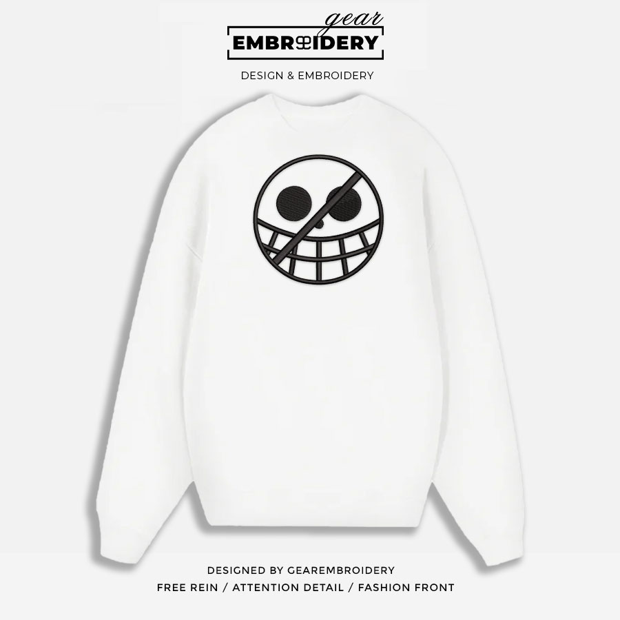 Doflamingo logo One Piece Embroidered Design Personalized Embroidered T Shirt Sweatshirt Hoodie Clothing OP0050