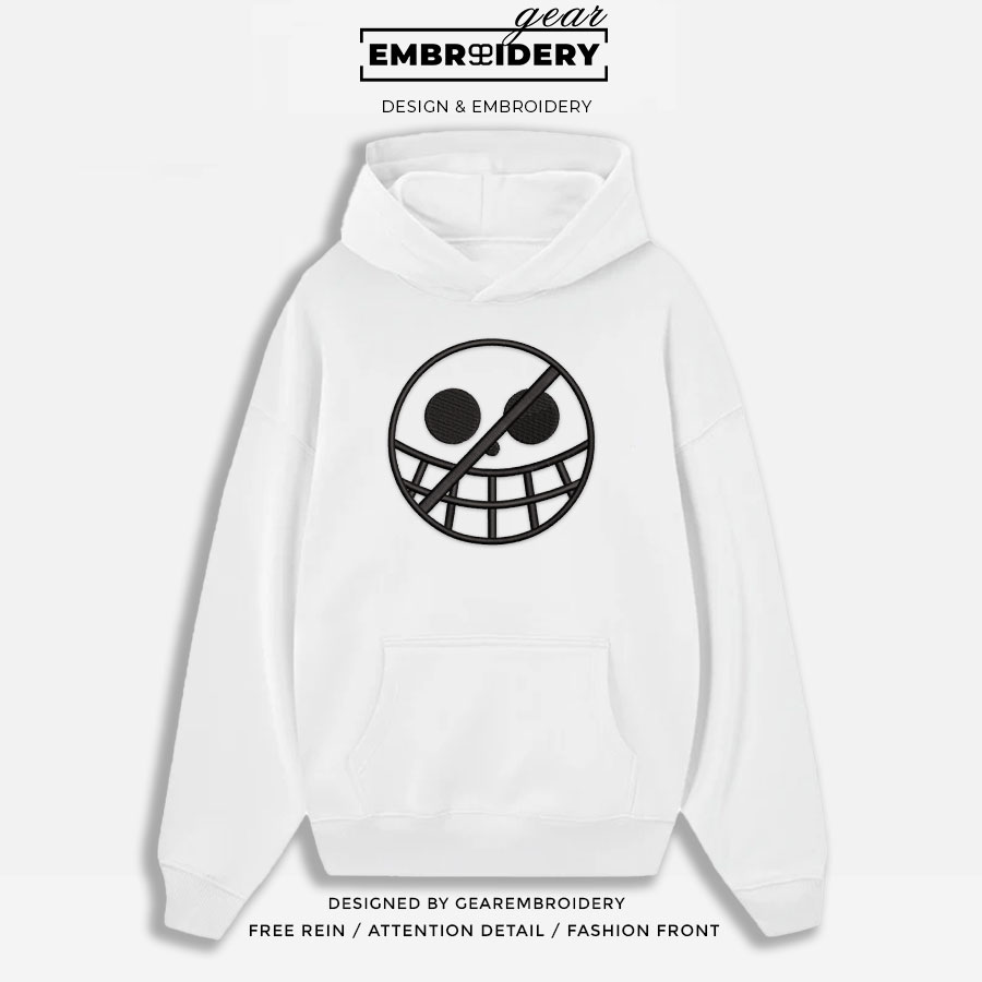 Doflamingo logo One Piece Embroidered Design Personalized Embroidered T Shirt Sweatshirt Hoodie Clothing OP0050