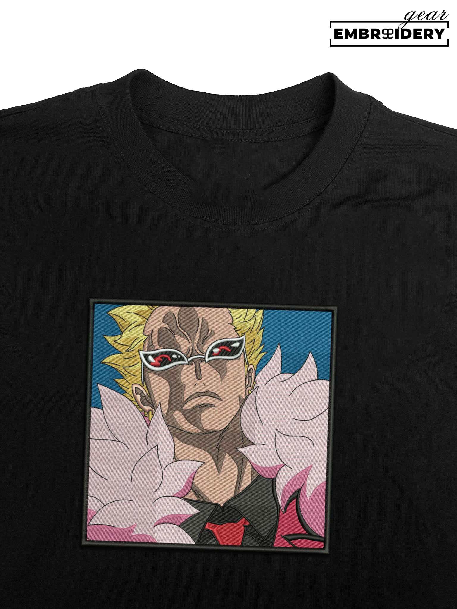 Doflamingo One Piece Embroidered Design Personalized Embroidered T Shirt Sweatshirt Hoodie Clothing OP0046
