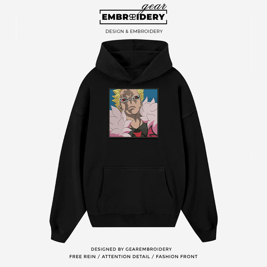 Doflamingo One Piece Embroidered Design Personalized Embroidered T Shirt Sweatshirt Hoodie Clothing OP0046