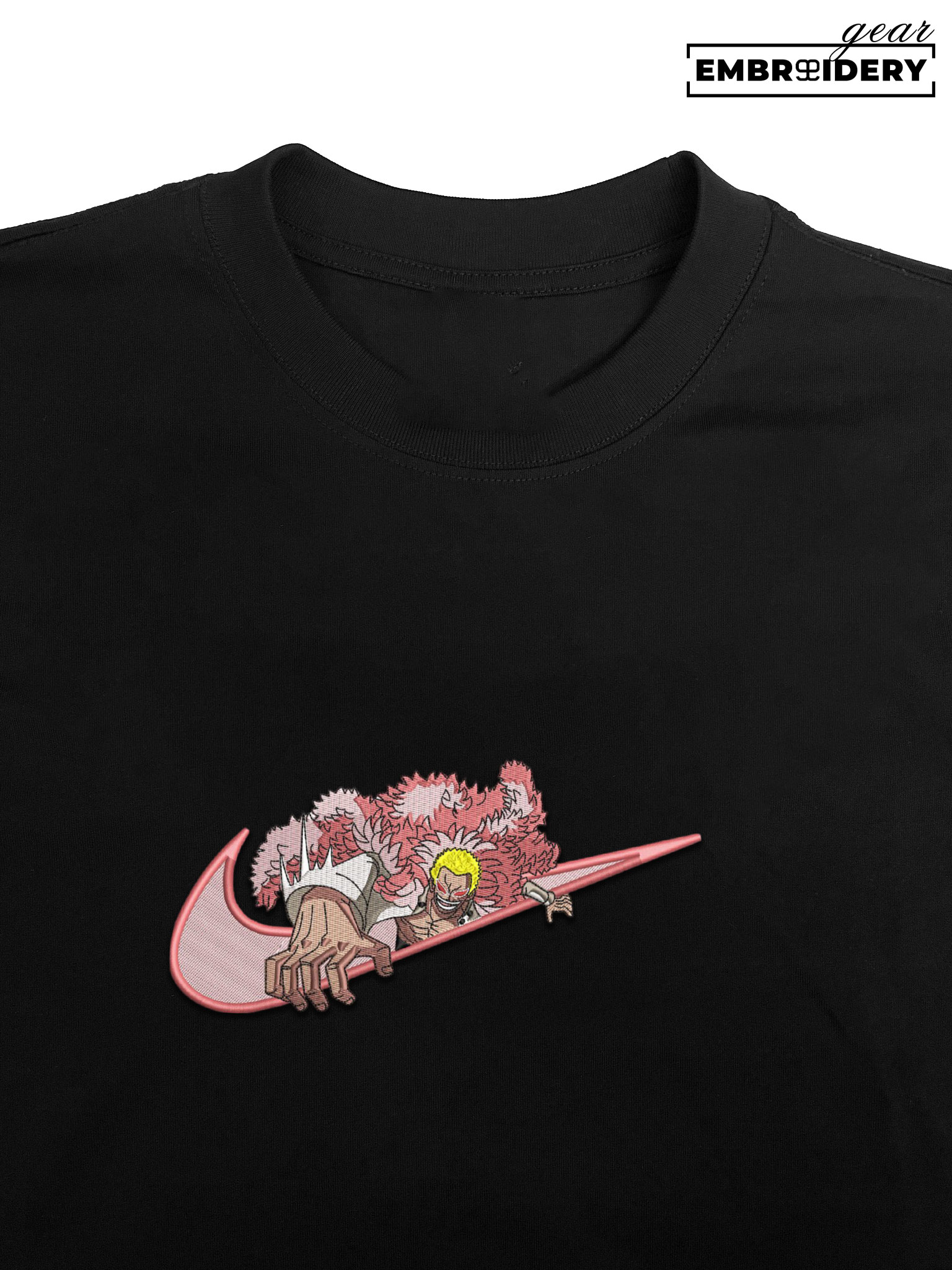 Doflamingo swoosh nike One Piece Anime Embroidered Design Personalized Embroidered T Shirt Sweatshirt Hoodie Clothing OP0051