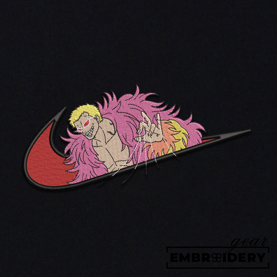 Doflamingo swoosh nike One Piece Anime Embroidered Design Personalized Embroidered T Shirt Sweatshirt Hoodie Clothing OP0052