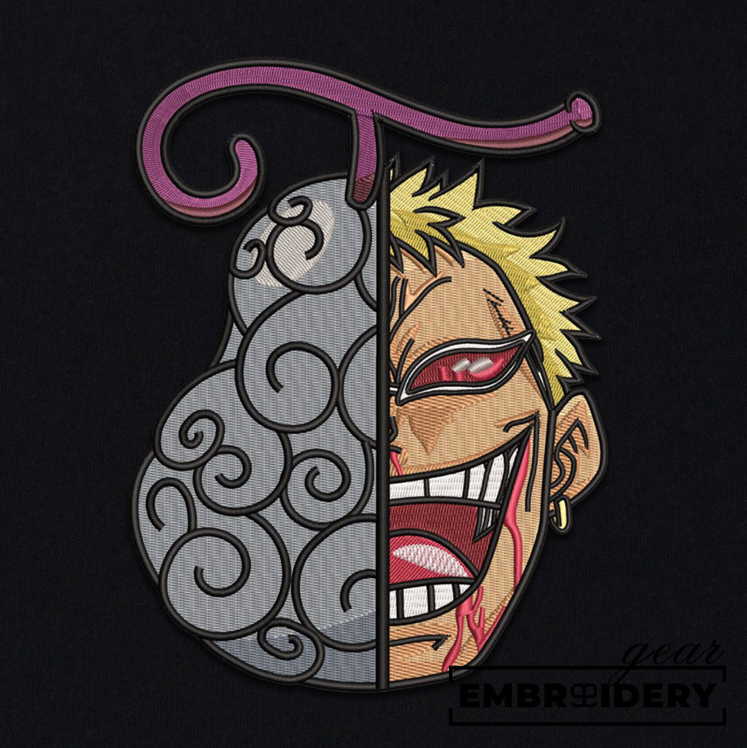 Doflamingo x devil fruit One Piece Embroidered Design Personalized Embroidered T Shirt Sweatshirt Hoodie Clothing OP0054