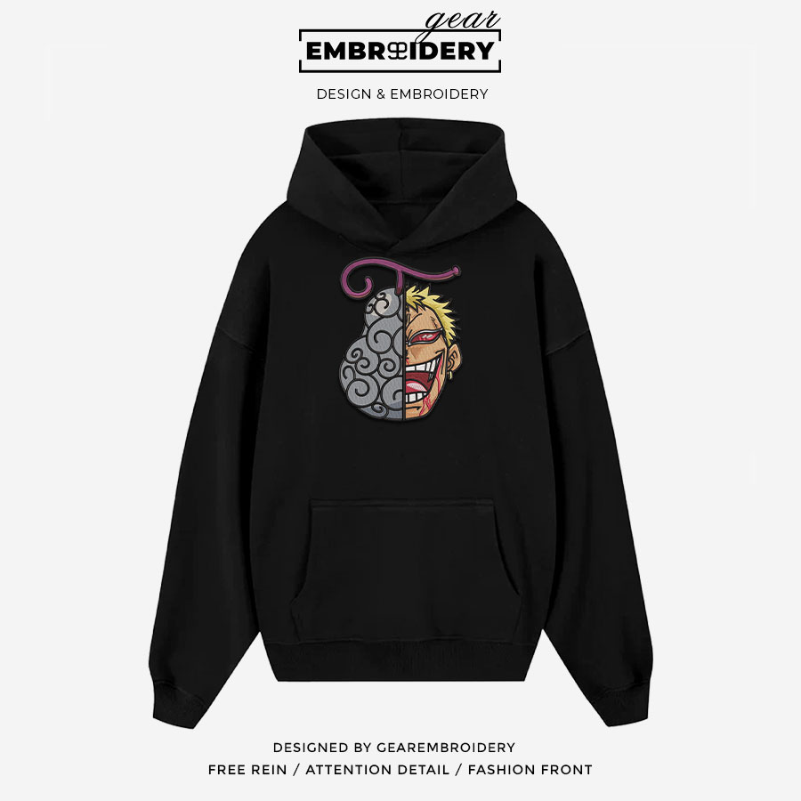 Doflamingo x devil fruit One Piece Embroidered Design Personalized Embroidered T Shirt Sweatshirt Hoodie Clothing OP0054