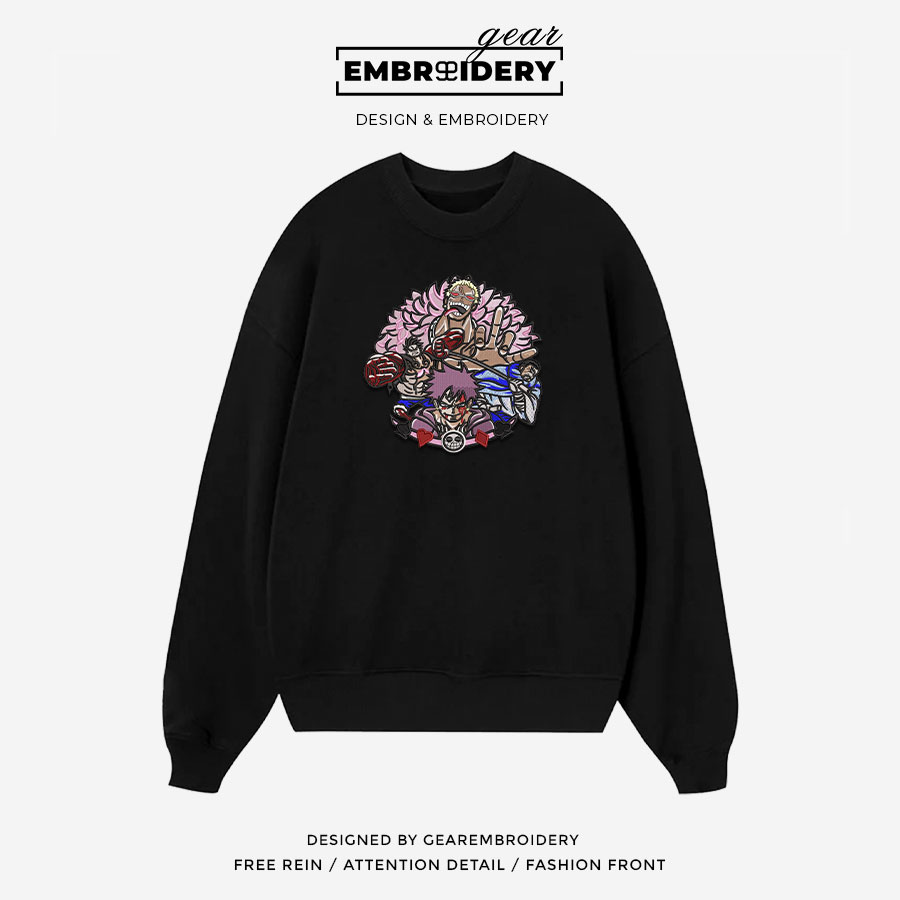 Dressrosa Doflamingo characters One Piece Embroidered Design Personalized Embroidered T Shirt Sweatshirt Hoodie Clothing OP0055