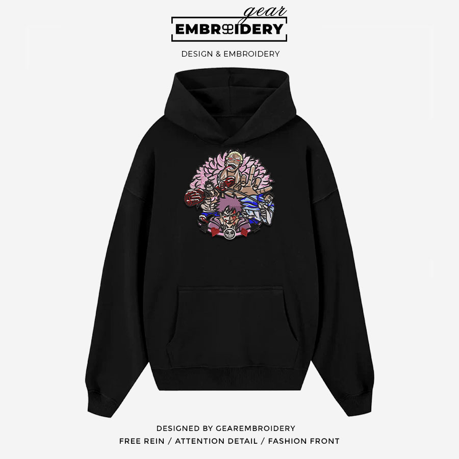Dressrosa Doflamingo characters One Piece Embroidered Design Personalized Embroidered T Shirt Sweatshirt Hoodie Clothing OP0055