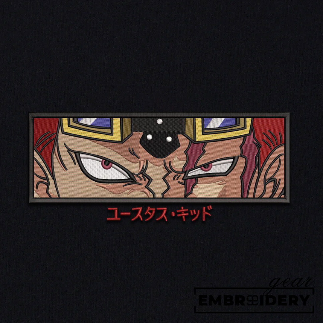 Eustass Kid eyes One Piece Embroidered Design Personalized Embroidered T Shirt Sweatshirt Hoodie Clothing OP0056