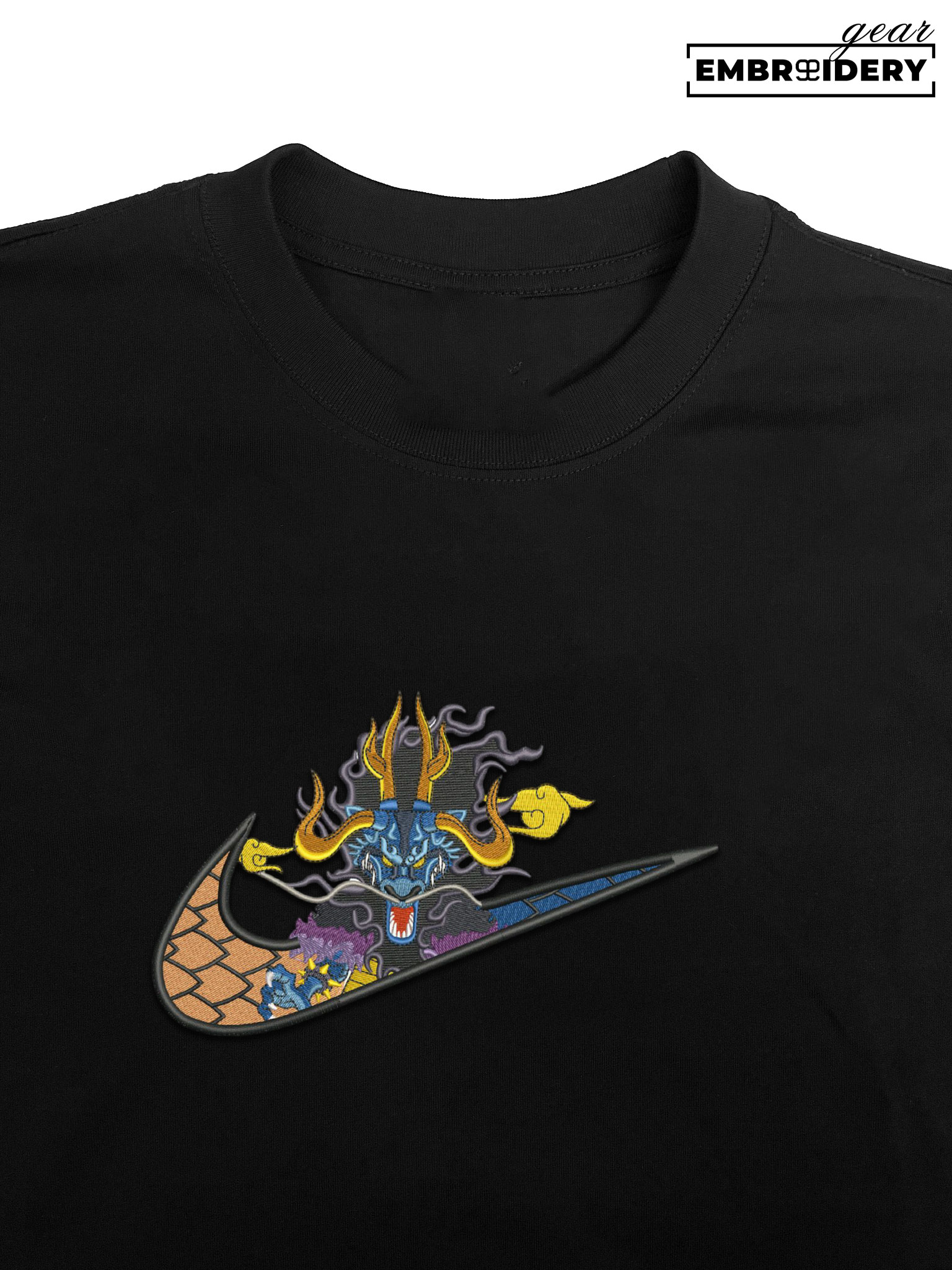 Kaido dragon swoosh nike One Piece Anime Embroidered Design Personalized Embroidered T Shirt Sweatshirt Hoodie Clothing OP0059