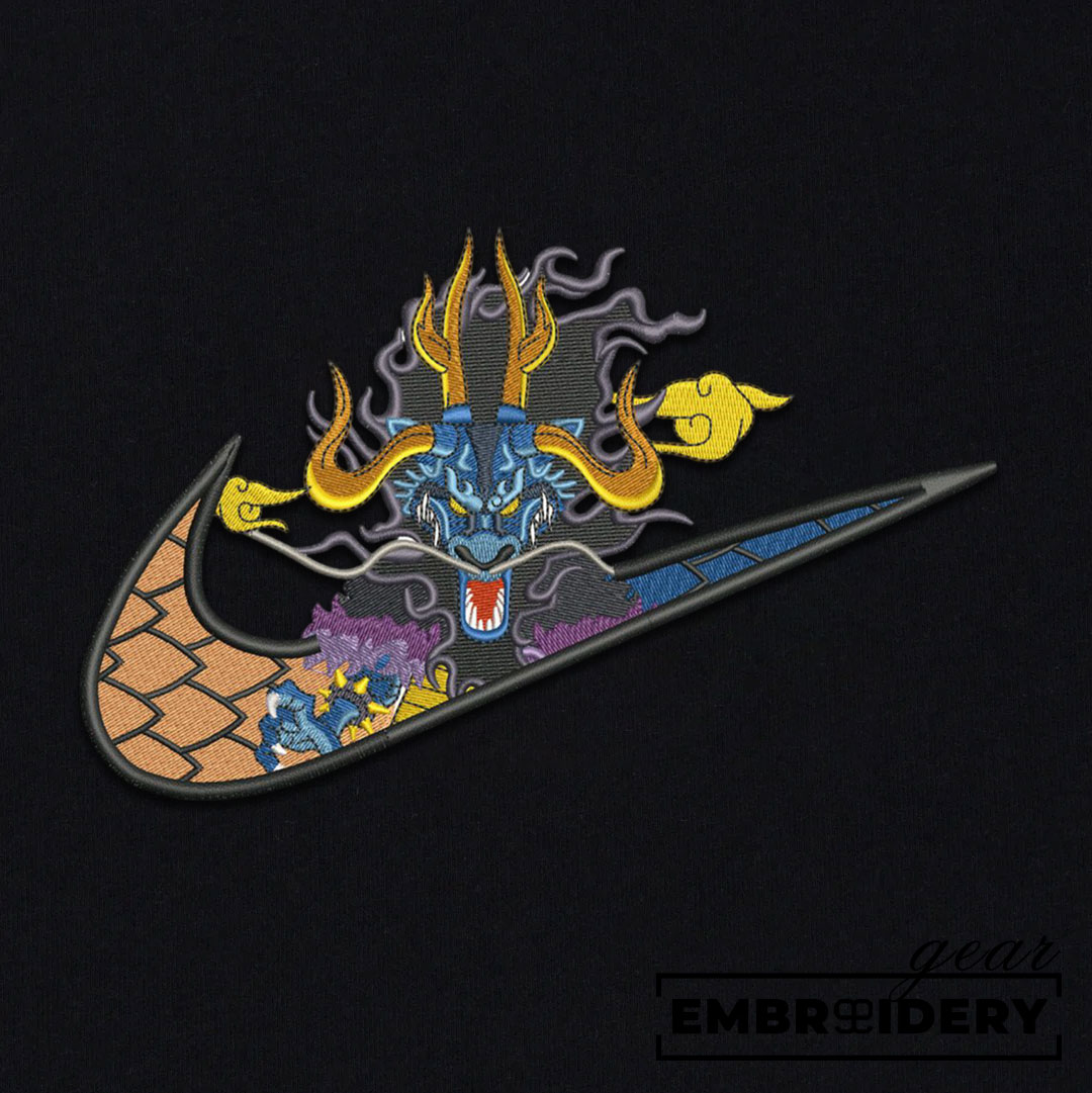 Kaido dragon swoosh nike One Piece Anime Embroidered Design Personalized Embroidered T Shirt Sweatshirt Hoodie Clothing OP0059