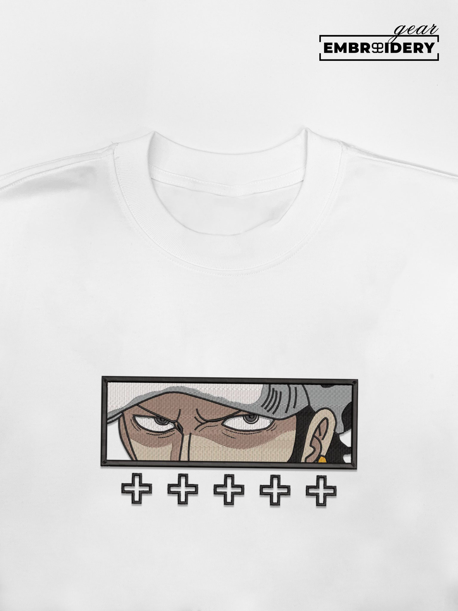 Law eyes One Piece Embroidered Design Personalized Embroidered T Shirt Sweatshirt Hoodie Clothing OP0065