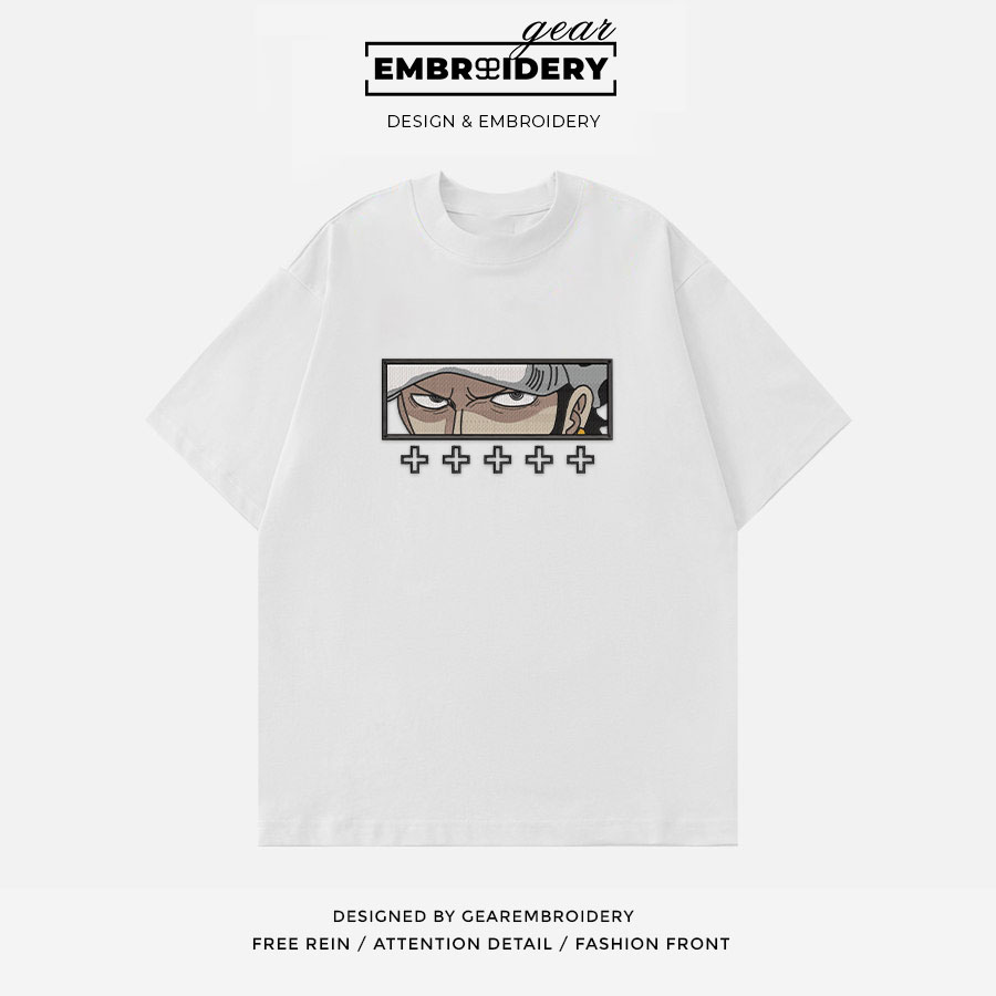 Law eyes One Piece Embroidered Design Personalized Embroidered T Shirt Sweatshirt Hoodie Clothing OP0065