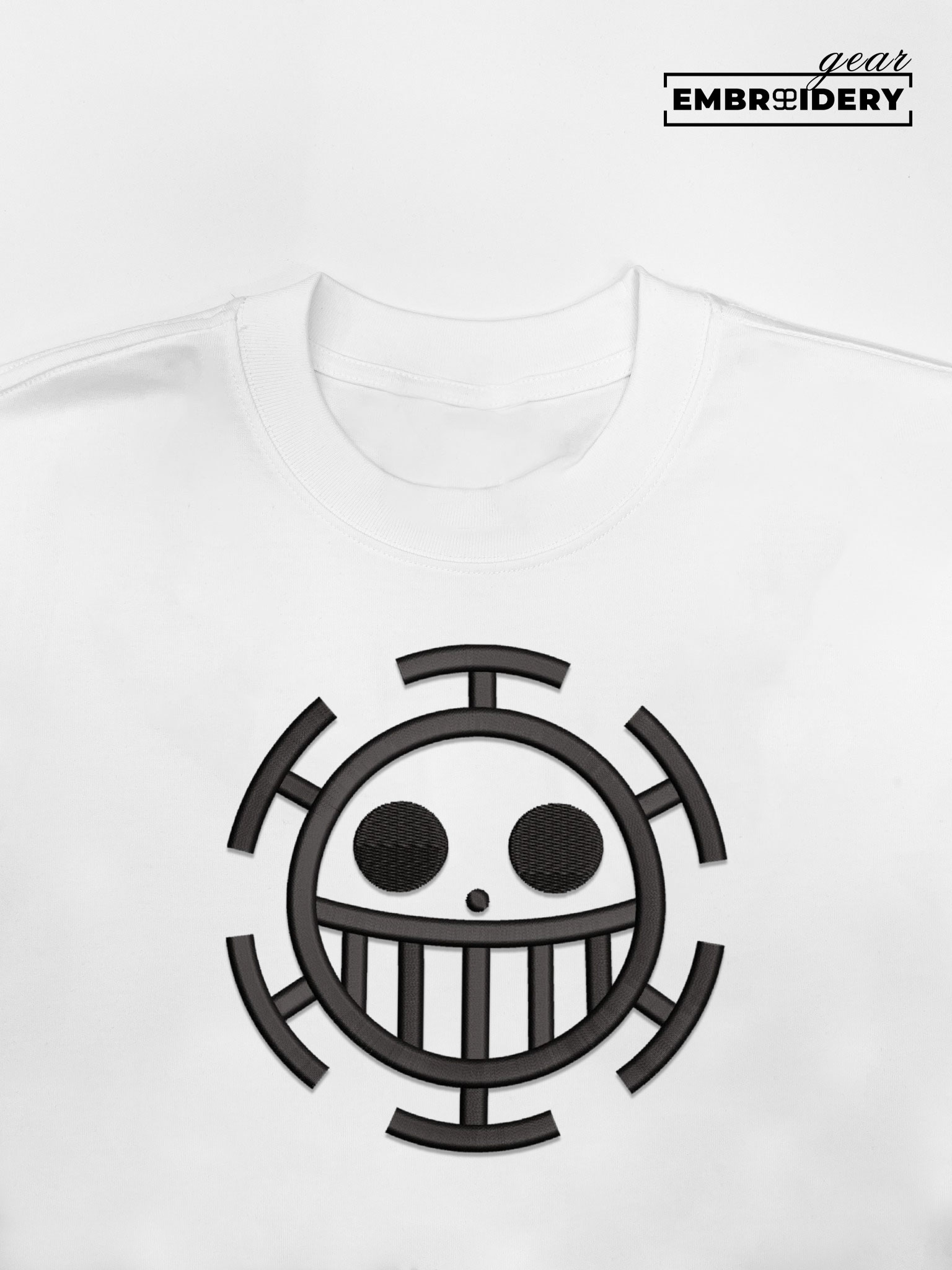 Law logo One Piece Embroidered Design Personalized Embroidered T Shirt Sweatshirt Hoodie Clothing OP0066