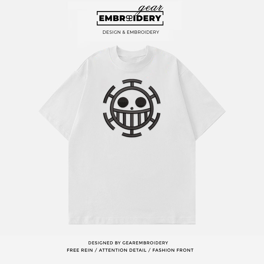 Law logo One Piece Embroidered Design Personalized Embroidered T Shirt Sweatshirt Hoodie Clothing OP0066