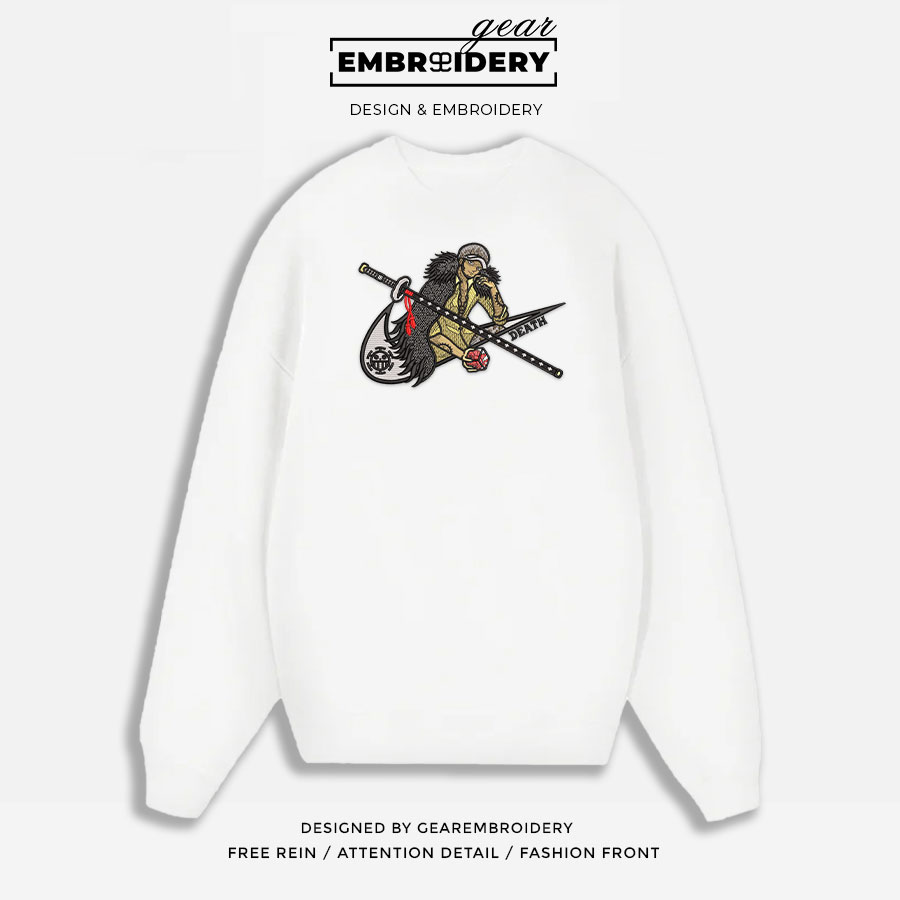Law swoosh nike One Piece Anime Embroidered Design Personalized Embroidered T Shirt Sweatshirt Hoodie Clothing OP0070
