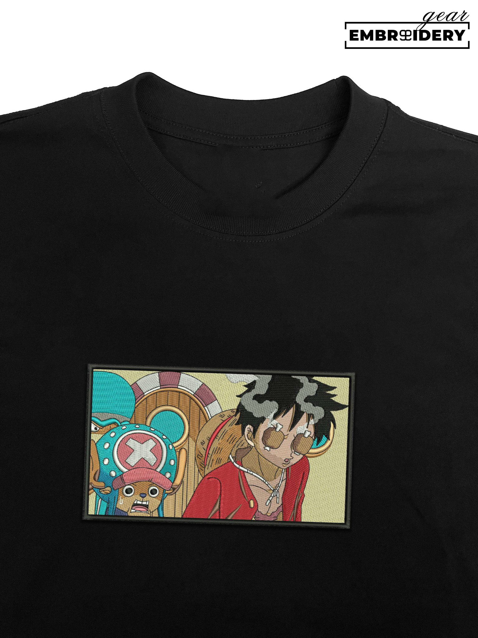 Luffy x Chopper One Piece Embroidered Design Personalized Embroidered T Shirt Sweatshirt Hoodie Clothing OP0077