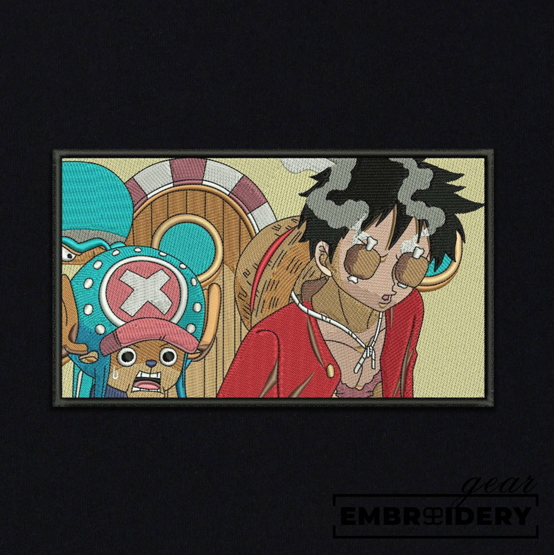 Luffy x Chopper One Piece Embroidered Design Personalized Embroidered T Shirt Sweatshirt Hoodie Clothing OP0077