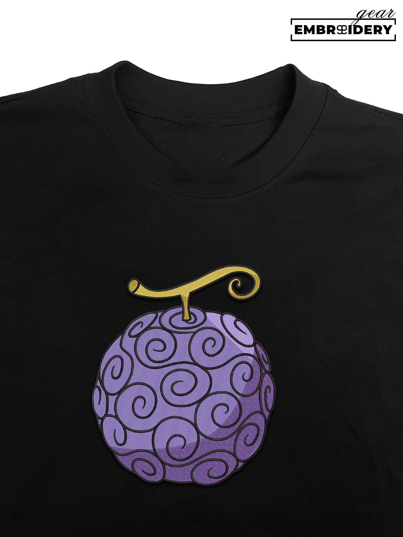 Luffy devil fruit One Piece Embroidered Design Personalized Embroidered T Shirt Sweatshirt Hoodie Clothing OP0079