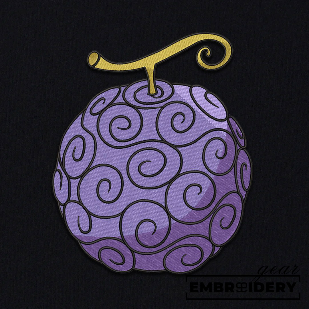 Luffy devil fruit One Piece Embroidered Design Personalized Embroidered T Shirt Sweatshirt Hoodie Clothing OP0079