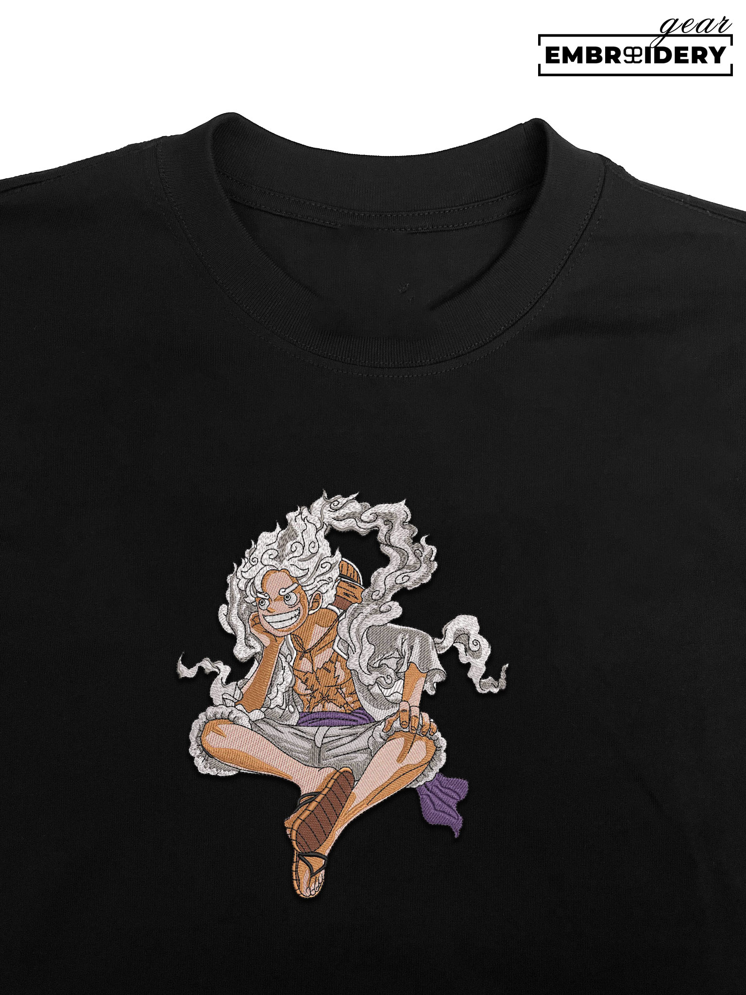 Luffy gear 5 One Piece Embroidered Design Personalized Embroidered T Shirt Sweatshirt Hoodie Clothing OP0087