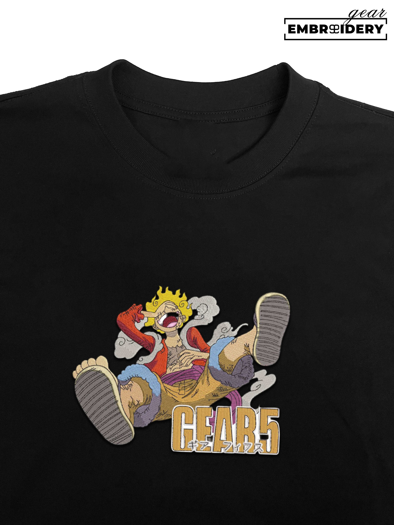 Luffy gear 5 One Piece Embroidered Design Personalized Embroidered T Shirt Sweatshirt Hoodie Clothing OP0088