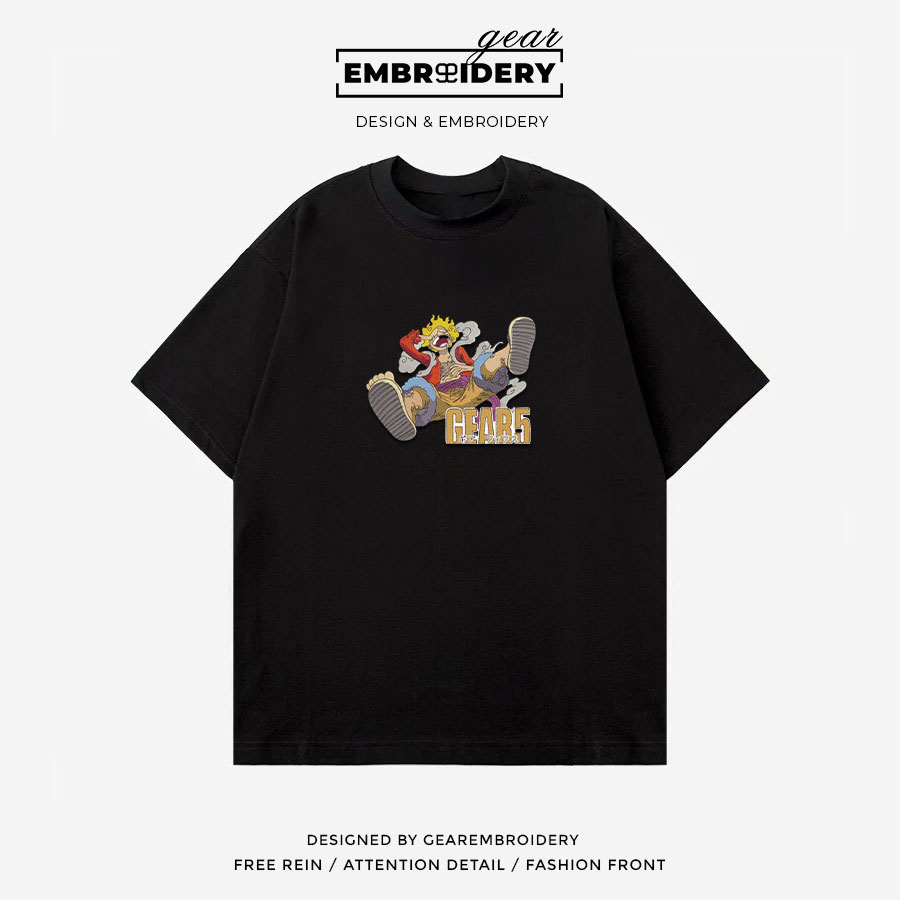 Luffy gear 5 One Piece Embroidered Design Personalized Embroidered T Shirt Sweatshirt Hoodie Clothing OP0088