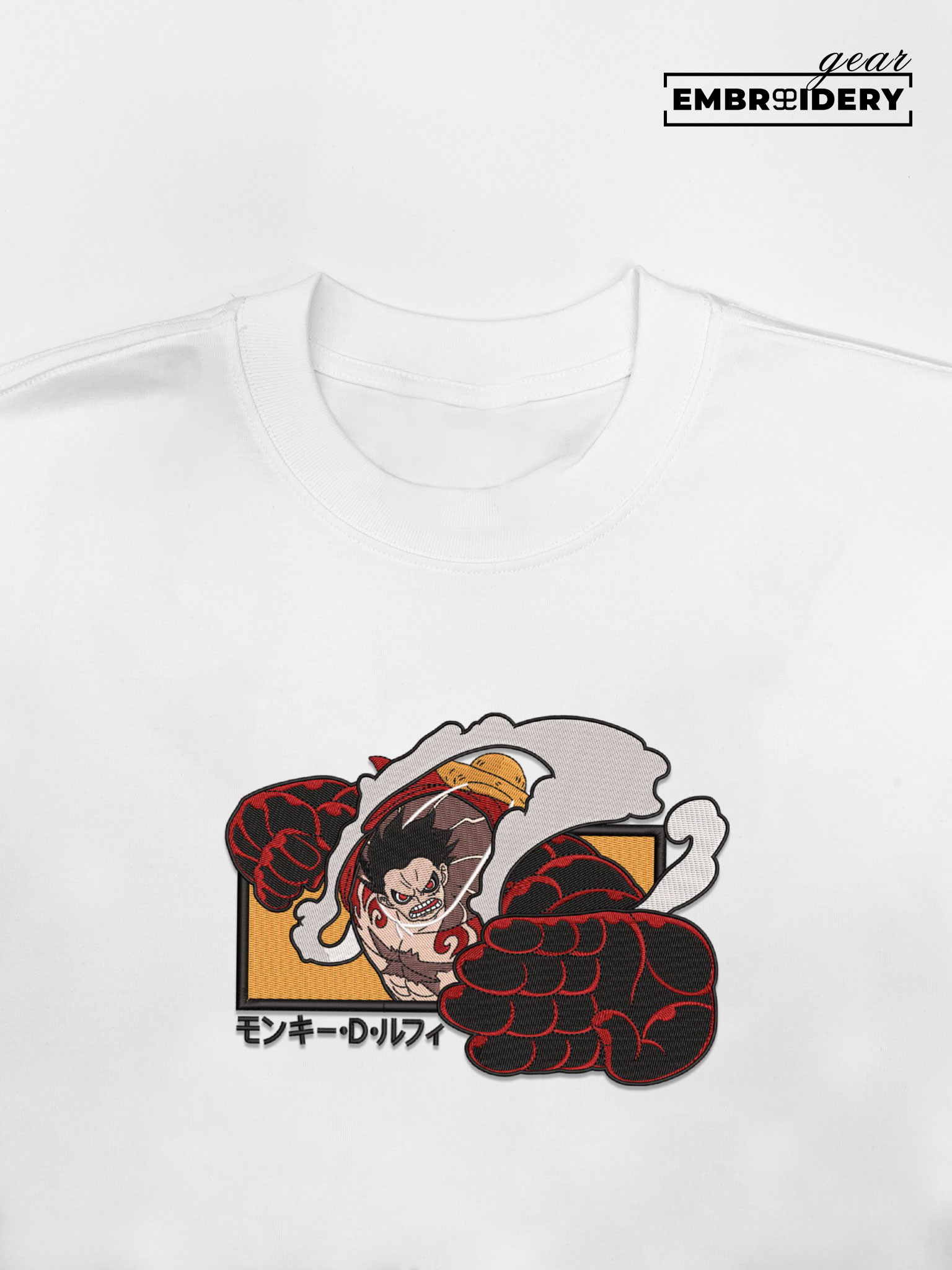 Luffy gear4 One Piece Embroidered Design Personalized Embroidered T Shirt Sweatshirt Hoodie Clothing OP0089