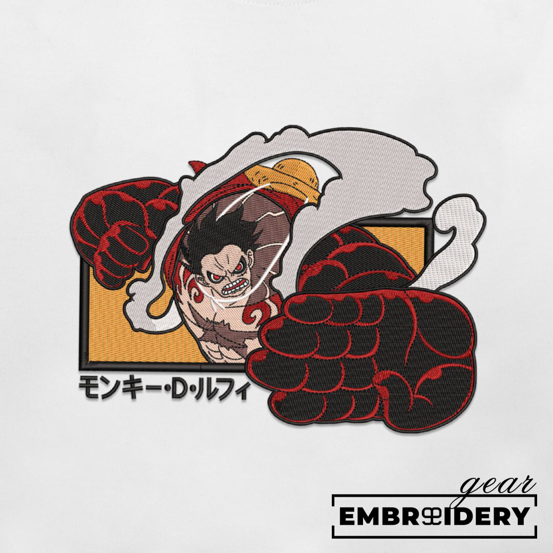 Luffy gear4 One Piece Embroidered Design Personalized Embroidered T Shirt Sweatshirt Hoodie Clothing OP0089