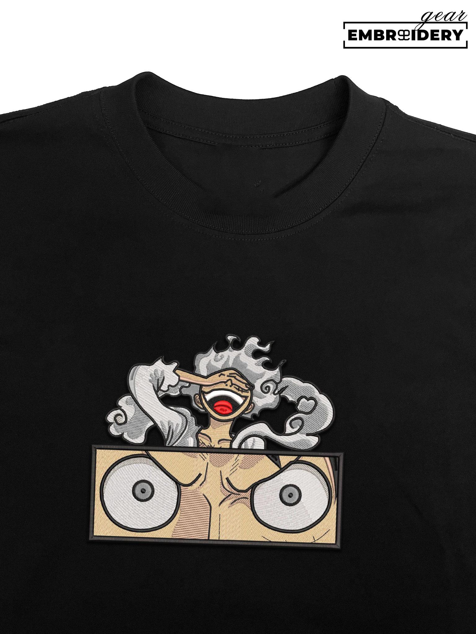 Luffy gear5 eyes One Piece Embroidered Design Personalized Embroidered T Shirt Sweatshirt Hoodie Clothing OP0106