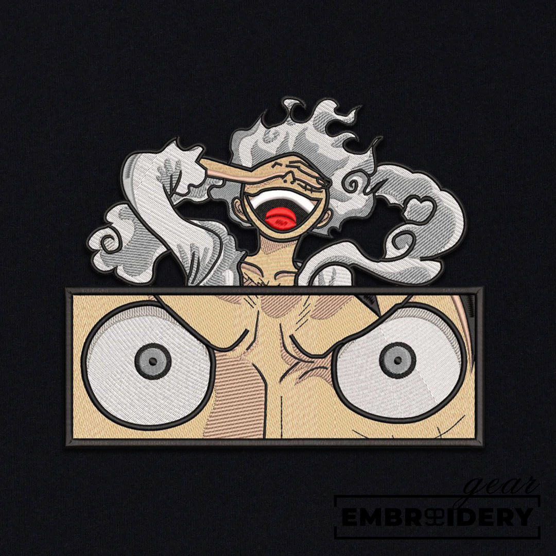 Luffy gear5 eyes One Piece Embroidered Design Personalized Embroidered T Shirt Sweatshirt Hoodie Clothing OP0106