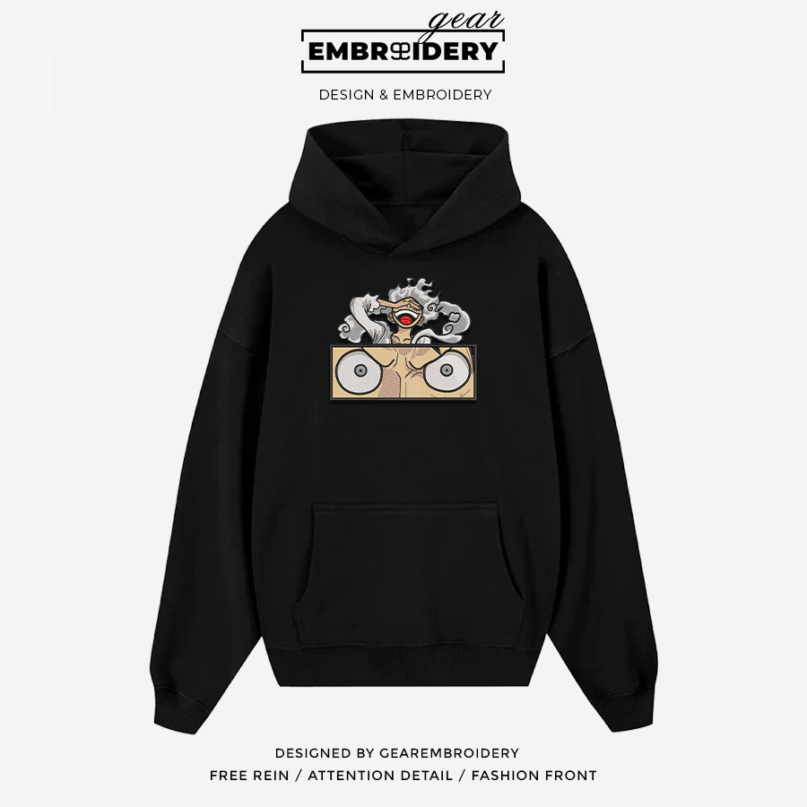 Luffy gear5 eyes One Piece Embroidered Design Personalized Embroidered T Shirt Sweatshirt Hoodie Clothing OP0106