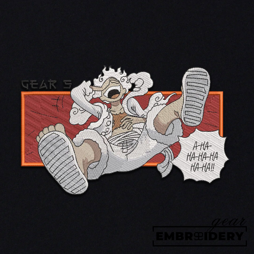 Luffy gear5 One Piece Embroidered Design Personalized Embroidered T Shirt Sweatshirt Hoodie Clothing OP0091