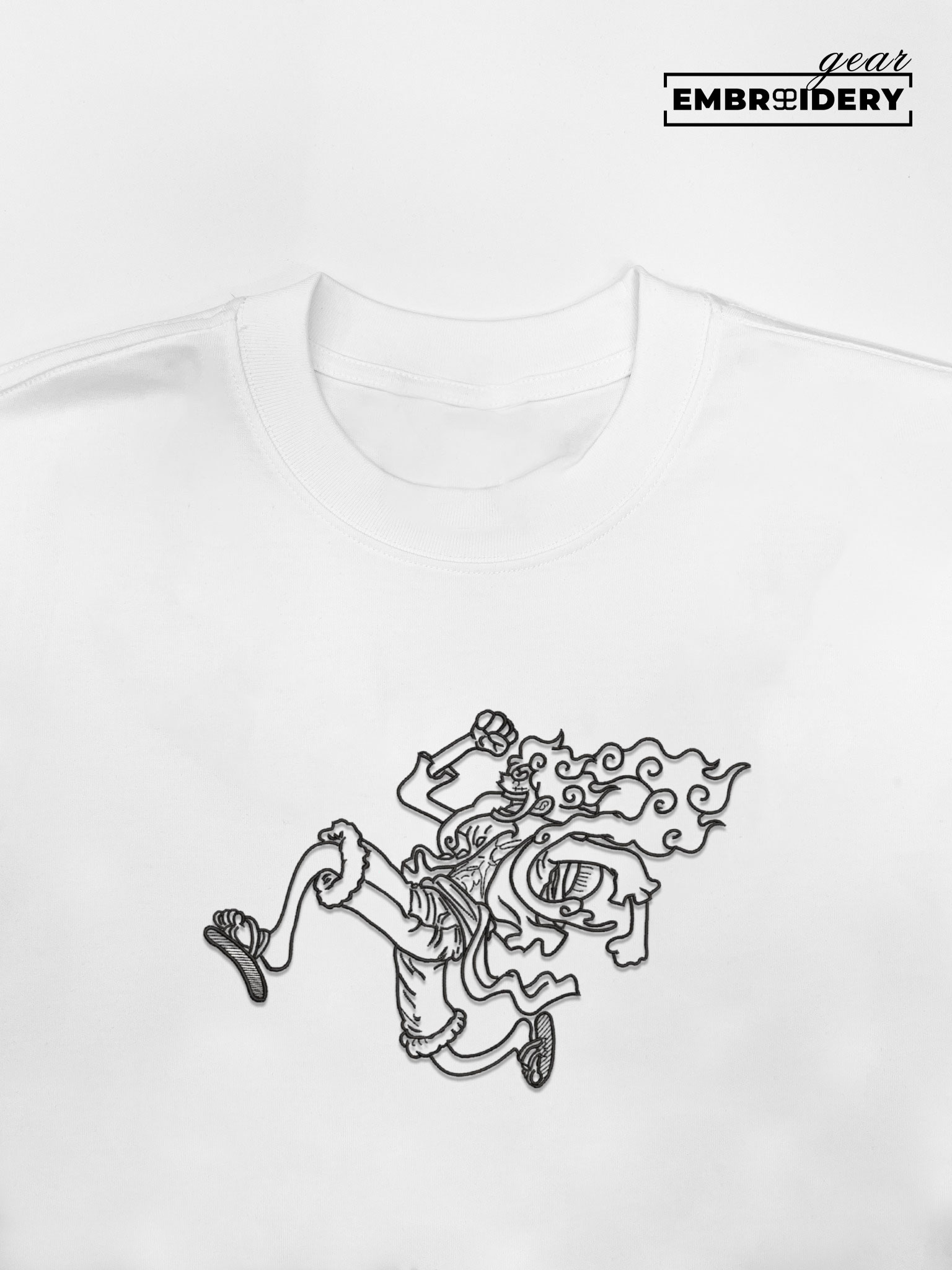 Luffy gear5 One Piece Embroidered Design Personalized Embroidered T Shirt Sweatshirt Hoodie Clothing OP0092