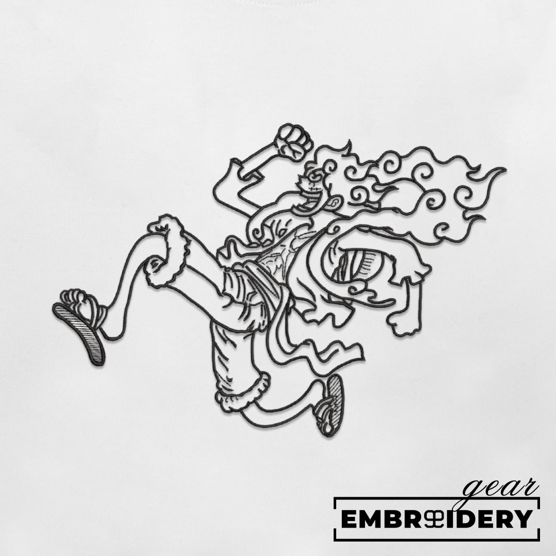 Luffy gear5 One Piece Embroidered Design Personalized Embroidered T Shirt Sweatshirt Hoodie Clothing OP0092